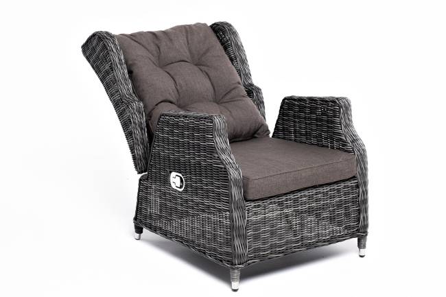 "Форио" кресло раскладное плетеное, цвет графит "Форио" кресло раскладное плетеное, цвет графит