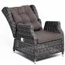 "Форио" кресло раскладное плетеное, цвет графит "Форио" кресло раскладное плетеное, цвет графит