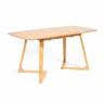Стол раскладной VAKU (Ваку) основание бук, столешница мдф, 80x120+40x75см, Натуральный Натуральный основание бук, столешница мдф