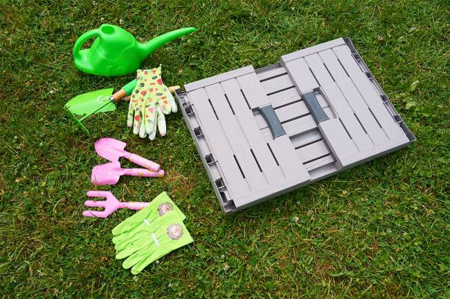 Ящик пластиковый складной Toomax Florida 50л, светло-серый Ящик пластиковый складной Toomax Florida 50л, светло-серый