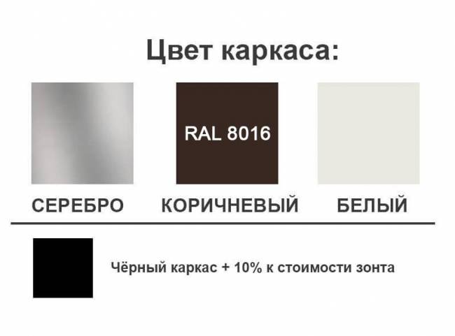 Зонт профессиональный 3х3 м Banana Plus коричневый, бежевый 3000х3000 мм