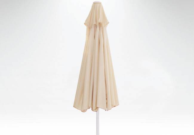 Зонт пляжный профессиональный Ø2.5 м Kiwi Clips серебристый, бирюзовый Ø2500 мм