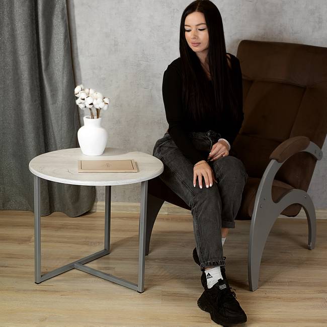 Стол журнальный BeautyStyle 27 дуб дымчатый/металлик Стол журнальный BeautyStyle 27 дуб дымчатый/металлик