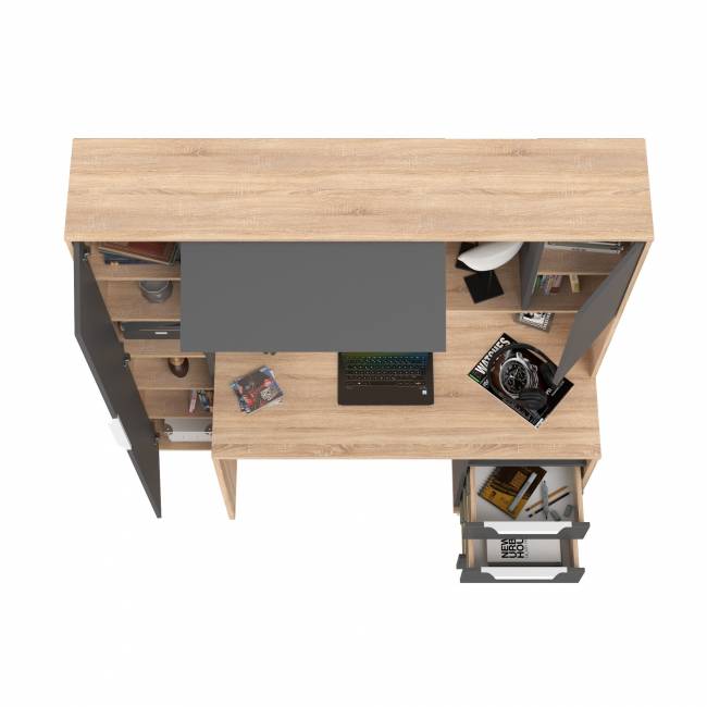 Компьютерный стол Комфорт 12.95N цвет дуб сонома/тёмно-серый