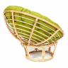 Кресло PAPASAN ECO/ПАПАСАН ЭКО P115-1/SP STD /c подушкой, ремешками/ диаметр подушки 125 см, 115x101x92 см, Natural (натуральный), флок Олива, 23