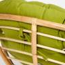 Кресло PAPASAN ECO/ПАПАСАН ЭКО P115-1/SP STD /c подушкой, ремешками/ диаметр подушки 125 см, 115x101x92 см, Natural (натуральный), флок Олива, 23