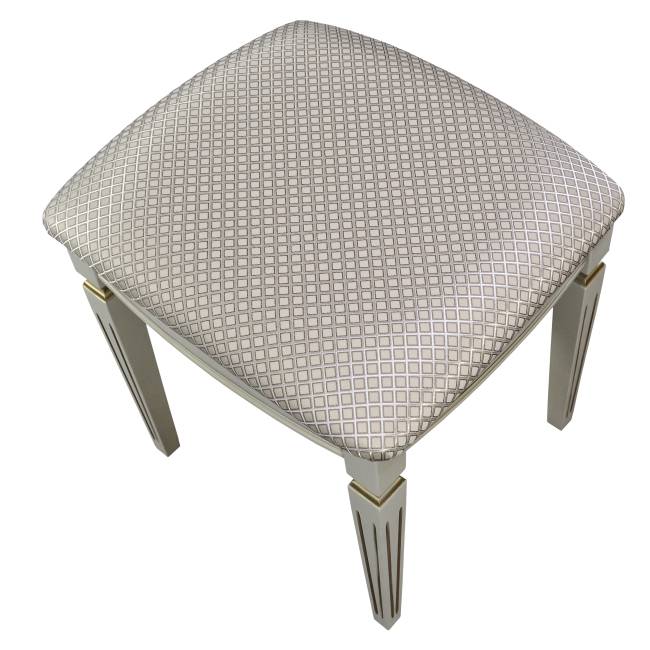 Банкетка Васко В 107Н слоновая кость/золото, Атина ваниль Банкетка Васко В 107Н слоновая кость/золото, Атина ваниль