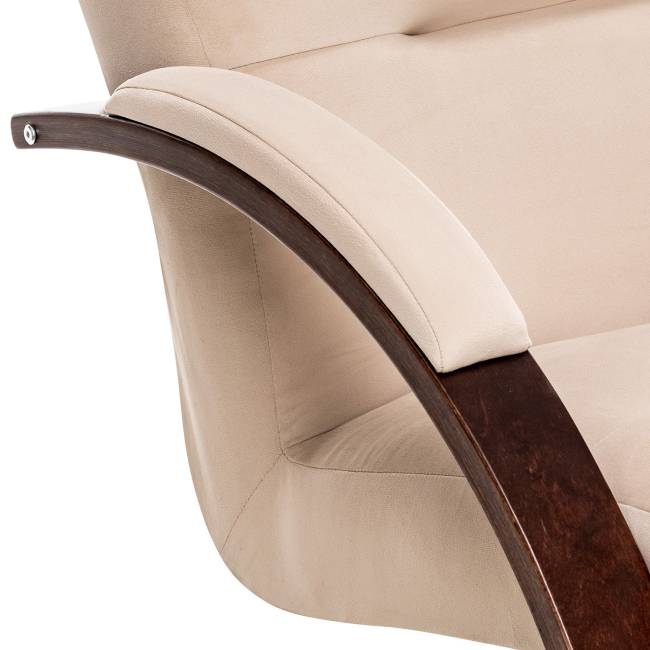 Кресло-качалка Leset Милано Орех текстура V18 бежевый Кресло-качалка Leset Милано Орех текстура V18 бежевый