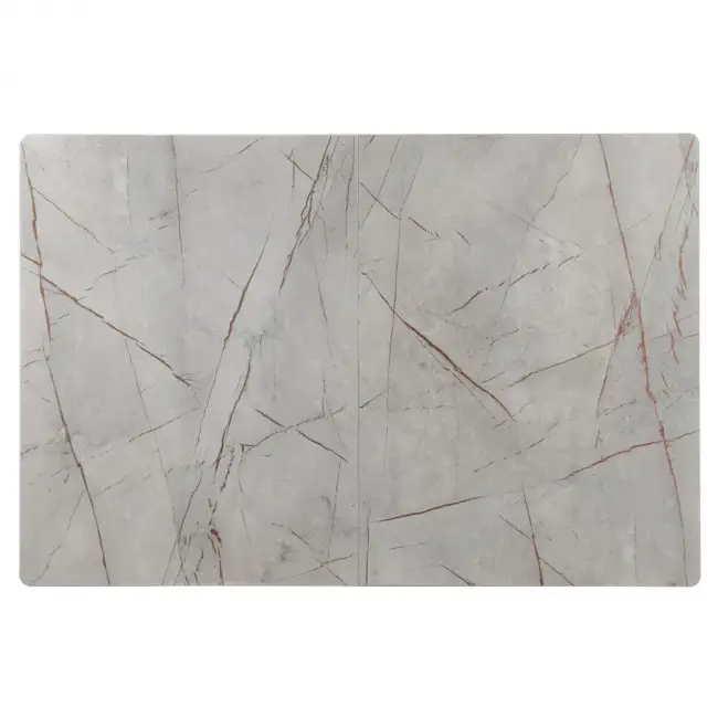 Стол Dublin раскладной 120-160х80х75 серый мрамор с чёрными ножками