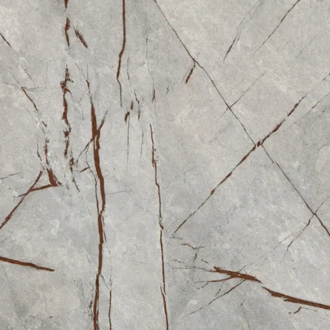 Стол Dublin раскладной 120-160х80х75 серый мрамор с чёрными ножками