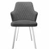 Стул DikLine 345 C56 серый, ножки белые Стул DikLine 345 C56 серый, ножки белые