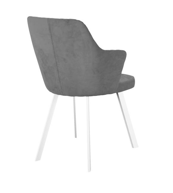 Стул DikLine 345 C56 серый, ножки белые Стул DikLine 345 C56 серый, ножки белые