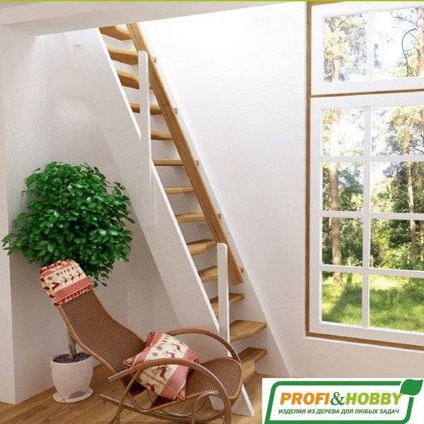 Деревянная лестница К-007м/40 под покраску Деревянная лестница К-007м/40 под покраску