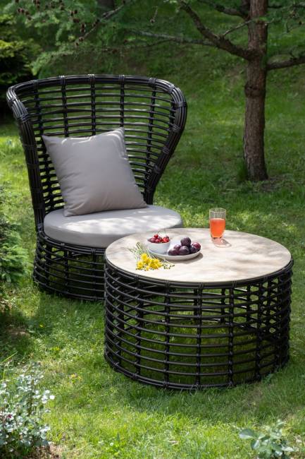 "Парма" кофейный комплект из искусственного ротанга, цвет бронзовый "Парма" кофейный комплект из искусственного ротанга, цвет бронзовый