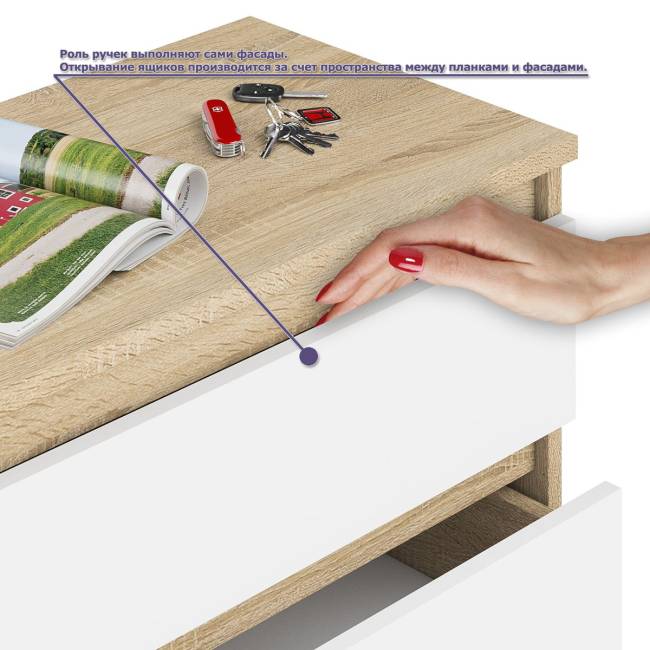 Стол компьютерный с ящиками МС-6 правый с комодом МК800 4 ящика Мори цвет дуб сонома/белый Стол компьютерный с ящиками МС-6 правый с комодом МК800 4 ящика Мори цвет дуб сонома/белый