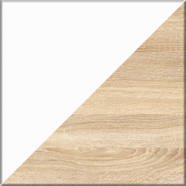 Стол компьютерный с ящиками МС-6 правый с комодом МК800 4 ящика Мори цвет дуб сонома/белый Стол компьютерный с ящиками МС-6 правый с комодом МК800 4 ящика Мори цвет дуб сонома/белый