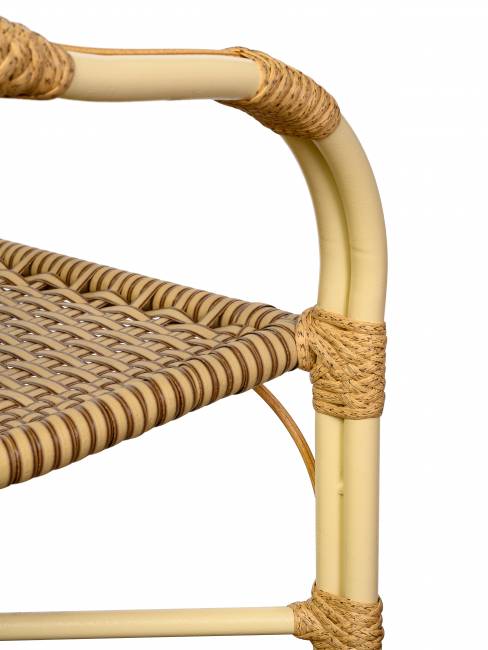 Кресло Bali (Бали) из искусственного ротанга, слоновая кость