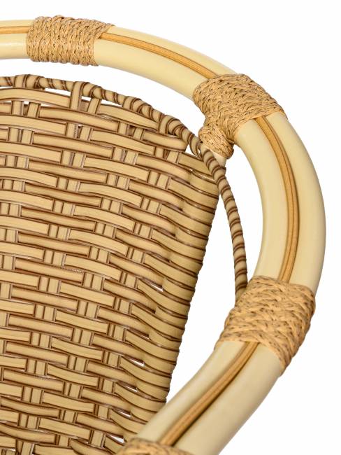 Кресло Bali (Бали) из искусственного ротанга, слоновая кость