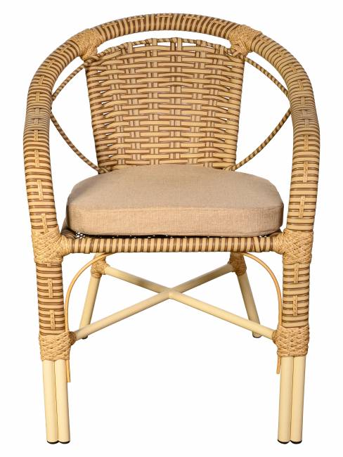 Кресло Bali (Бали) из искусственного ротанга, слоновая кость