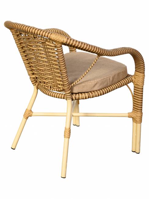 Кресло Bali (Бали) из искусственного ротанга, слоновая кость