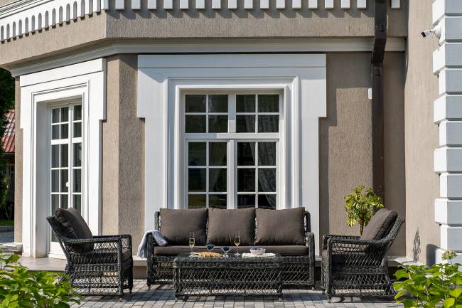 "Гранд Латте" лаунж-зона из искусственного ротанга, цвет графит "Гранд Латте" лаунж-зона из искусственного ротанга, цвет графит