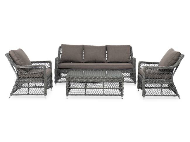 "Гранд Латте" лаунж-зона из искусственного ротанга, цвет графит "Гранд Латте" лаунж-зона из искусственного ротанга, цвет графит