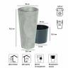 Кашпо для цветов Tubus Slim Beton DTUS400E-422U бетон 2 предмета 35 и 64 л