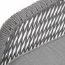"Канны" правый модуль плетеный из роупа, каркас алюминий белый шагрень, роуп светло-серый круглый, ткань светло-серая