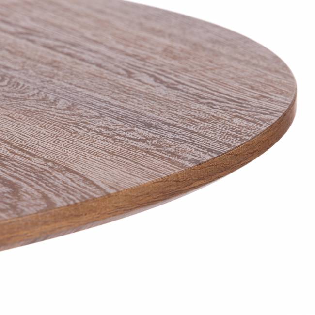 Стол RUSTO (mod. 283) МДФ/металл, D100 х 75 см, Black (Черный) / Walnut (Орех) 10