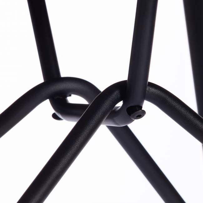 Стол RUSTO (mod. 283) МДФ/металл, D100 х 75 см, Black (Черный) / Walnut (Орех) 10