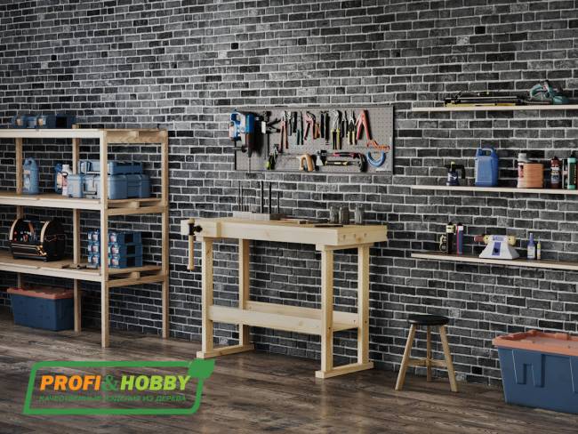 Верстак деревянный "Школьный", сосна