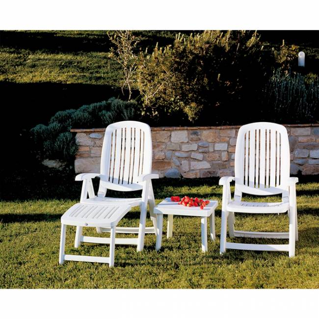 Столик пластиковый для лежака Rodi белый 460х460х400 мм