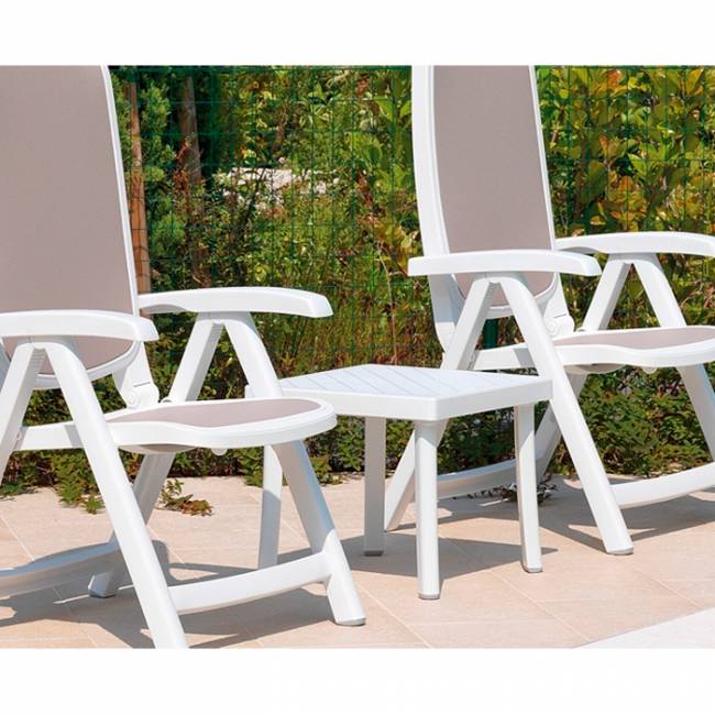 Столик пластиковый для лежака Rodi белый 460х460х400 мм