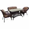Комплект плетеной мебели из искусственного ротанга T130Br/LV520BB-Brown/Beige