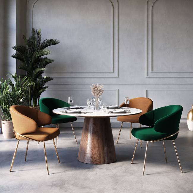 Стул-полукресло Emil графит с золотыми ножками Стул-полукресло Emil графит с золотыми ножками