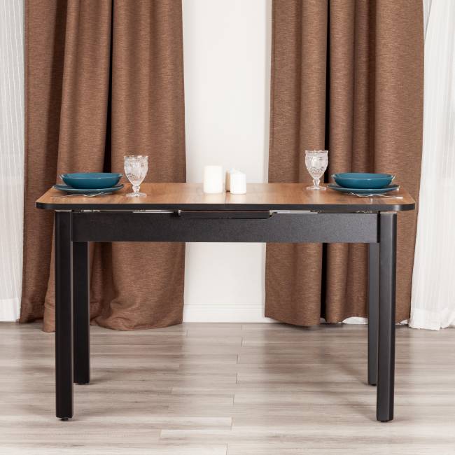 Стол ALIGERY ЛДСП/HPL/опора-массив березы , 130 х 75+30 х 75 см, Дуб Вотан/чёрный Дуб Вотан/чёрный ЛДСП/HPL/опора-массив березы Стол ALIGERY ЛДСП/HPL/опора-массив березы , 130 х 75+30 х 75 см, Дуб Вотан/чёрный Дуб Вотан/чёрный ЛДСП/HPL/опора-массив березы