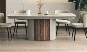 Стол БАТИСТ 200 PATAGONIA POLISHED, керамика / ЛАТТЕ / ОРЕХ ЭККО М-City