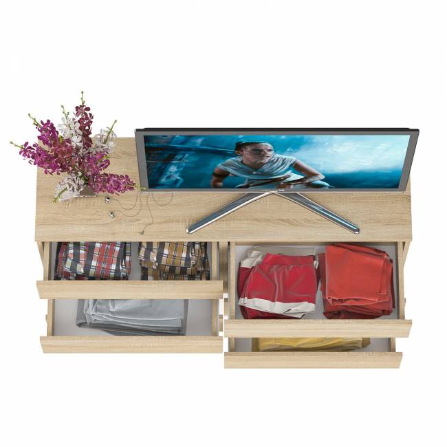 Комод на шесть ящиков Мори МК1380.6 цвет дуб сонома