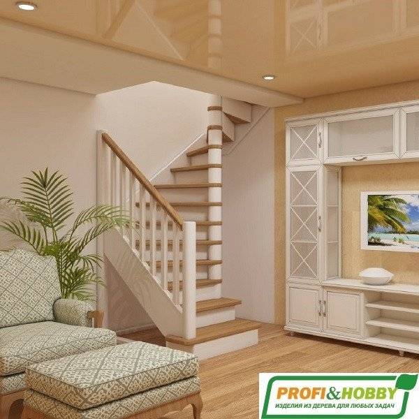 Деревянная лестница ЛС-05м под покраску Деревянная лестница ЛС-05м под покраску