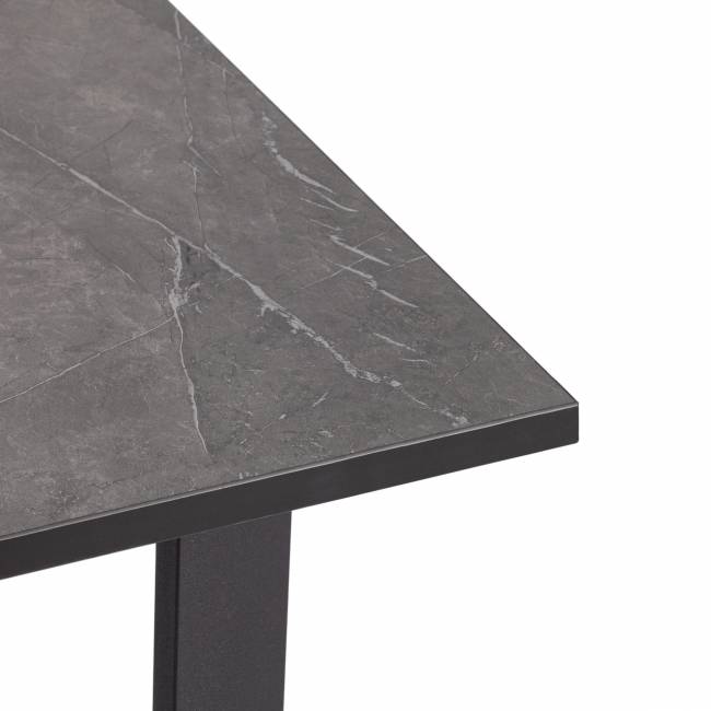 Стол COSTA ЛДСП/HPL/металл, 120 х 80 х 75 см, Гранит тёмный/чёрный Стол COSTA ЛДСП/HPL/металл, 120 х 80 х 75 см, Гранит тёмный/чёрный