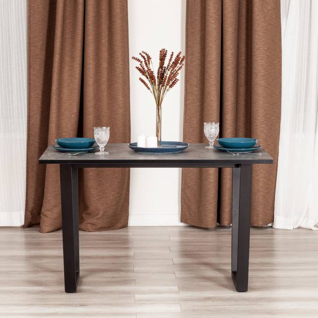 Стол COSTA ЛДСП/HPL/металл, 120 х 80 х 75 см, Гранит тёмный/чёрный Стол COSTA ЛДСП/HPL/металл, 120 х 80 х 75 см, Гранит тёмный/чёрный