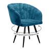 Стул DikLine 442 поворотный, M19 бирюза, ножки черные