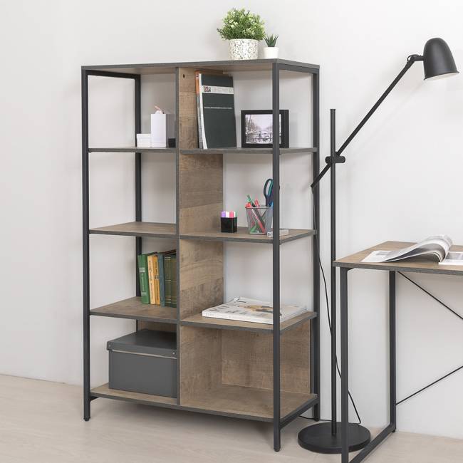 Стеллаж 13.151.02 с комодом с ящиком и дверкой Трувор цвет дуб гранж песочный/интра Стеллаж 13.151.02 с комодом с ящиком и дверкой Трувор цвет дуб гранж песочный/интра