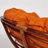 Кресло PAPASAN/ПАПАСАН 23/01 W  /с подушкой/ диаметр подушки 122 см, 115х101х104 см, Pecan (орех), ткань Оранжевый, С 23