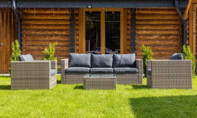 Лаунж-зона KARL с трёхместным диваном (серая)