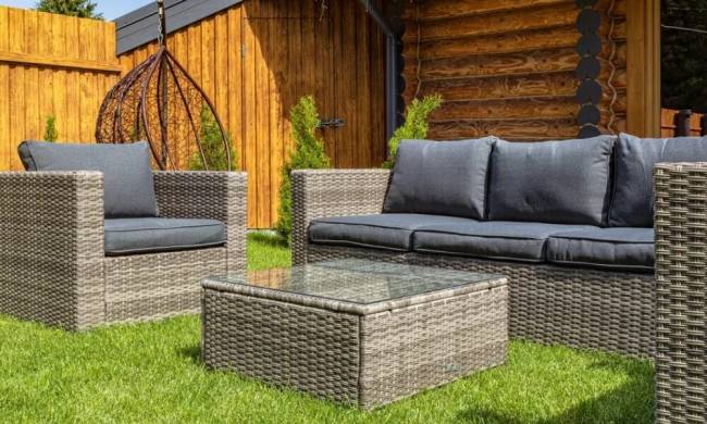 Лаунж-зона KARL с трёхместным диваном (серая)