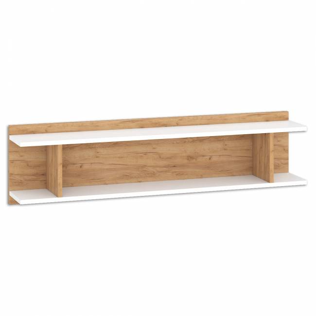 Полка Альба цвет дуб крафт золотой/белый премиум Полка Альба цвет дуб крафт золотой/белый премиум