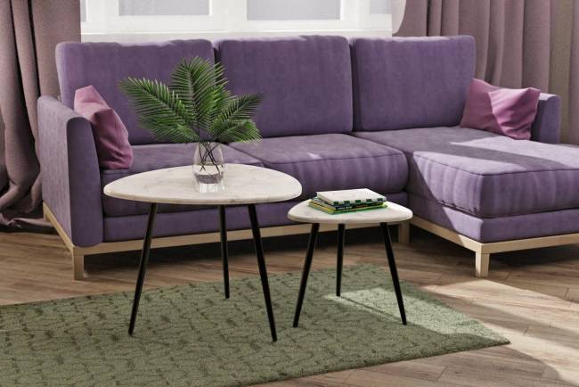 Кофейный столик М005.0А70 Светлый мрамор Кофейный столик М005.0А70 Светлый мрамор