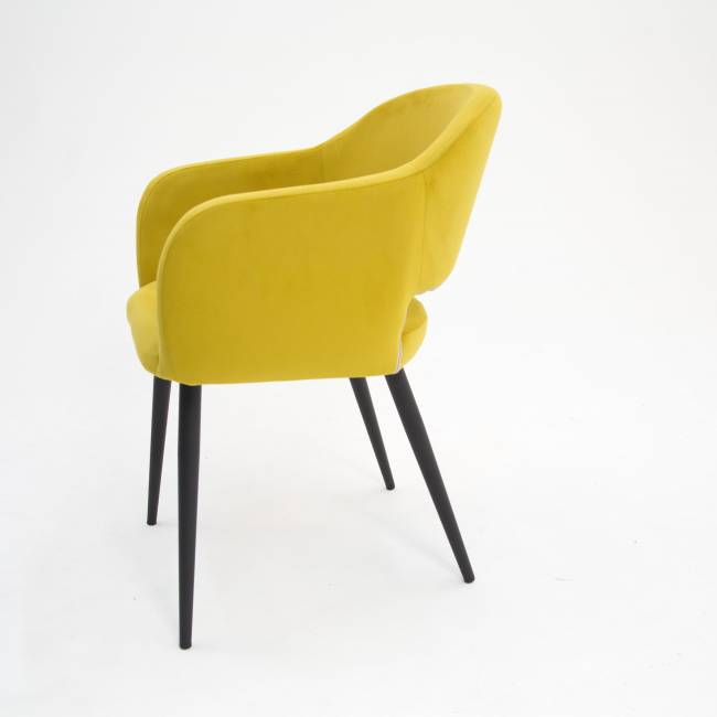 Стул Пичч чёрный / горчичный