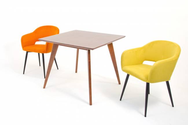 Стул Пичч чёрный / горчичный